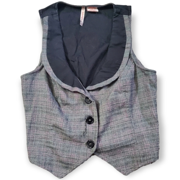 Hot Topic Jackets \u0026 Coats | Hot Topic Hipster Waistcoat Vest | Color: Black/Gray | Size: M | Therobygirls's Closet